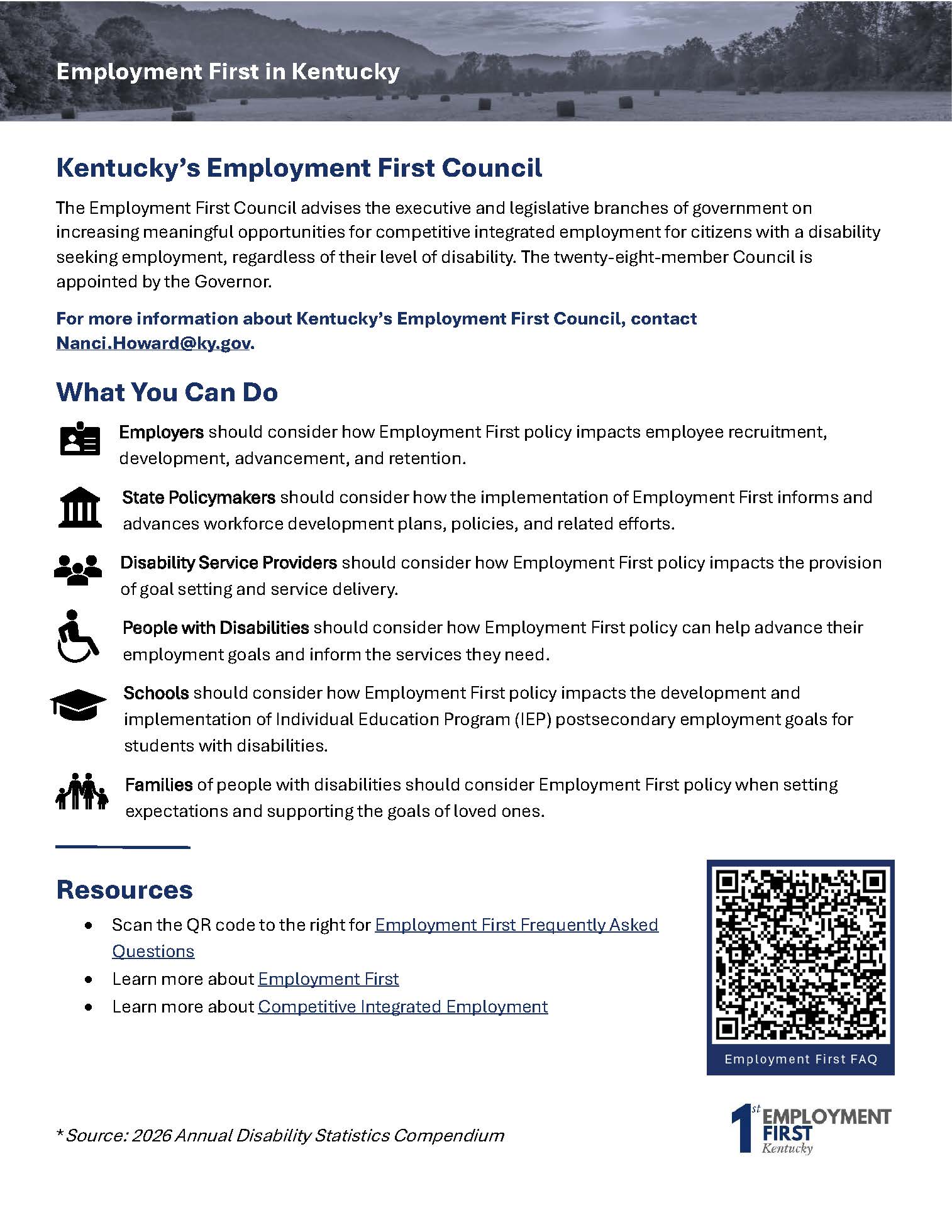 a screen shot of page two of the "What Is Employment First?" document.