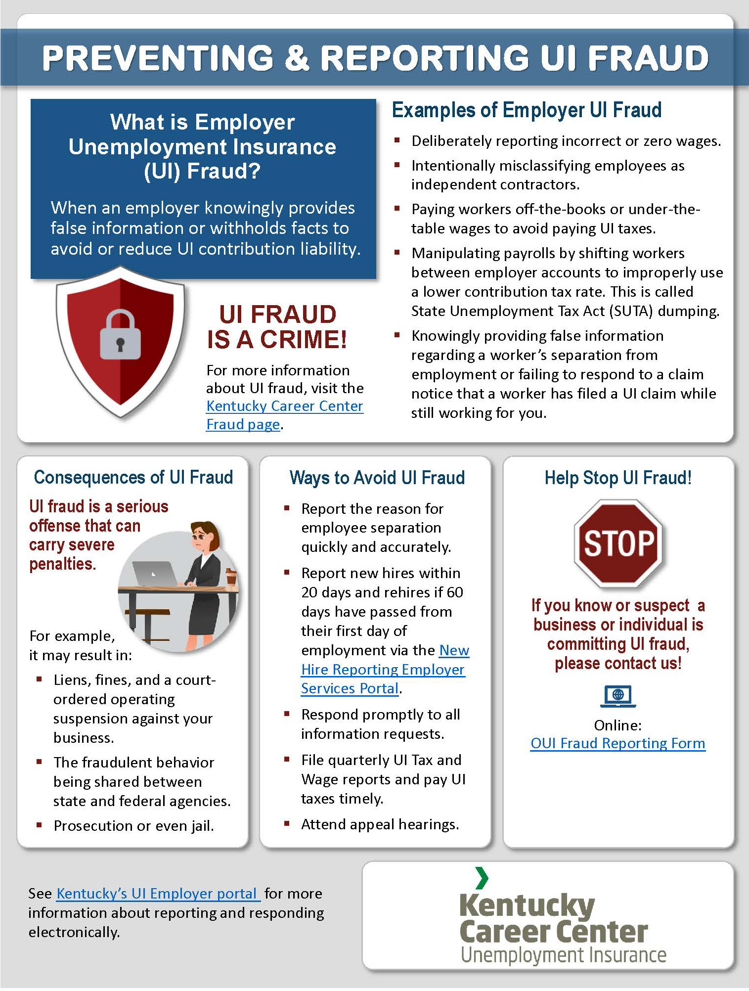 Preventing & Reporting UI Fraud